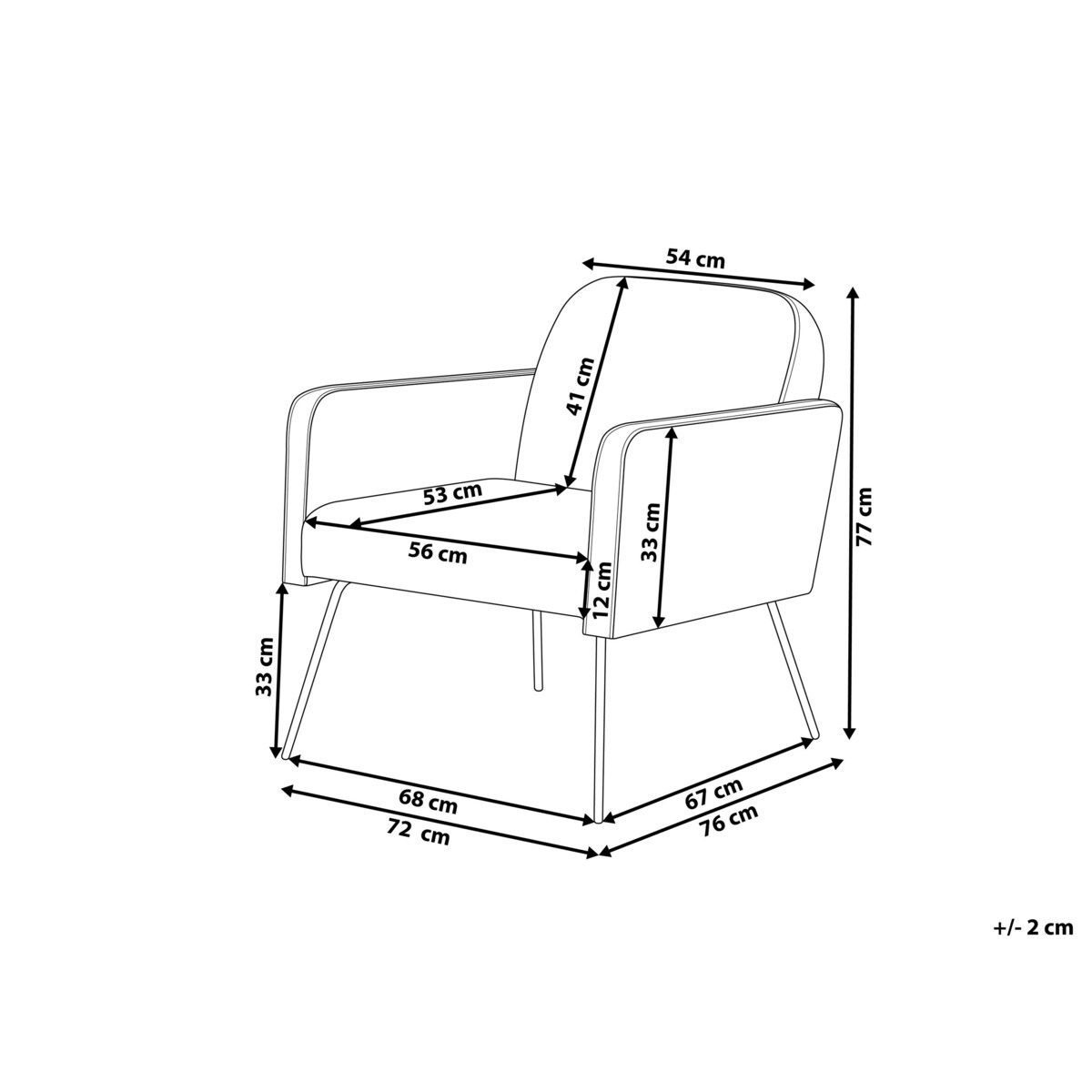 Fotel welurowy żółty NARKEN