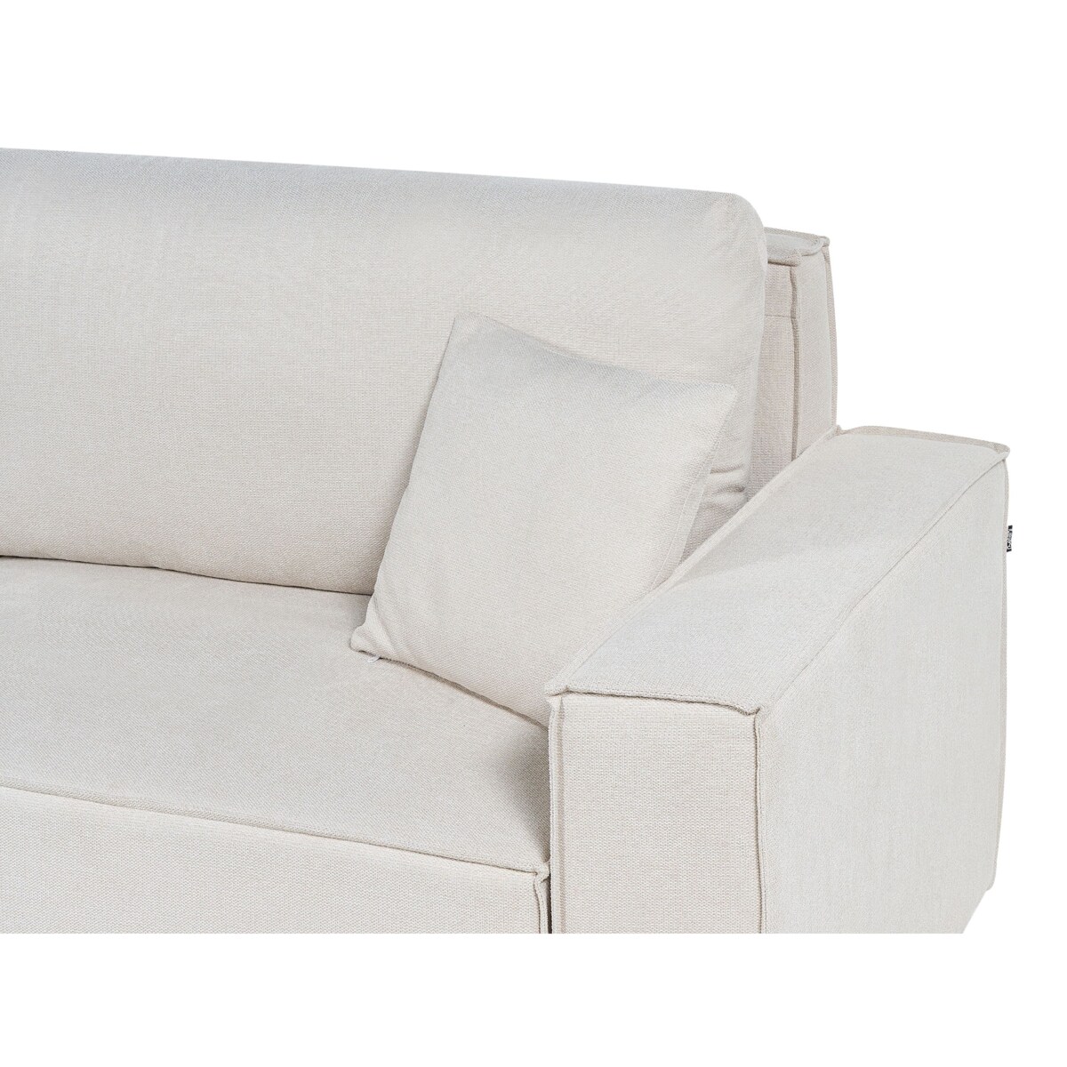 Sofa rozkładana dla 3 osób KARILA Jasnobeżowy ze schowkiem Prawostronny