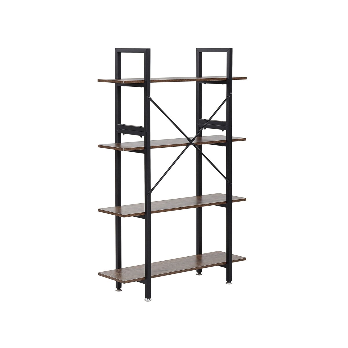 Regał 4 półki ciemne drewno DARBY