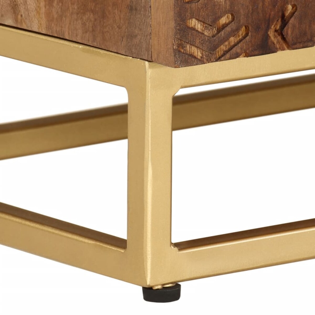 vidaXL Szafka pod TV, 110x30x40 cm, lite drewno mango i żelazo