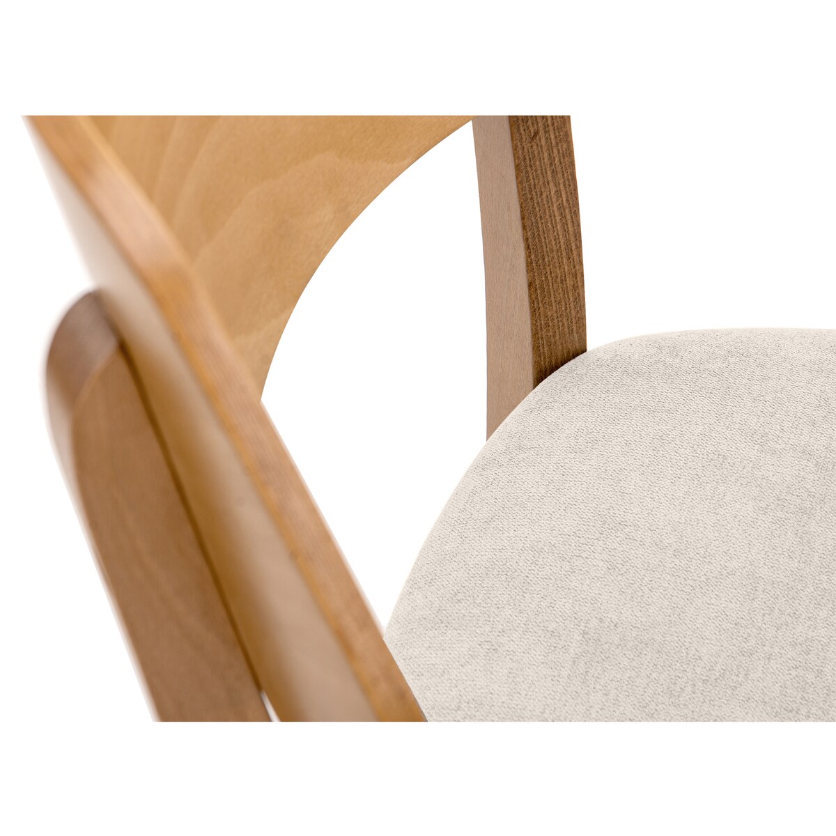 KONSIMO VINIS nowoczesne krzesła drewniane 2 sztuki w kolorze ecru