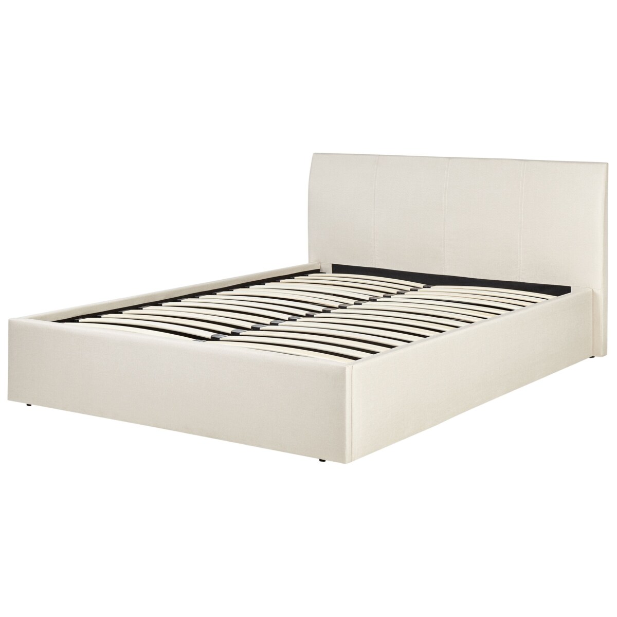 Łóżko z pojemnikiem ORBEY 140 x 200 cm Jasnobeżowy