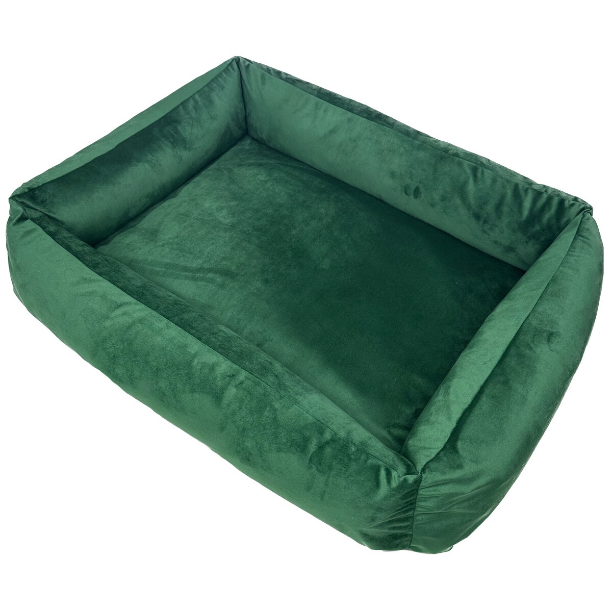 Legowisko Dla Psa Kanapa Posłanie Welurowe 90X75 Cm Prestiżowe Zielone