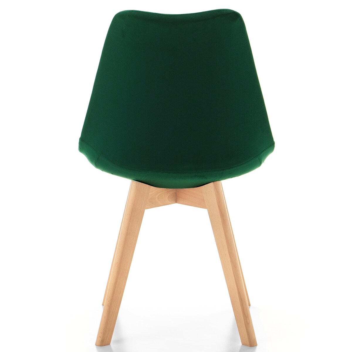Krzesło skandynawskie z poduszką welurowe DUBLIN zielone