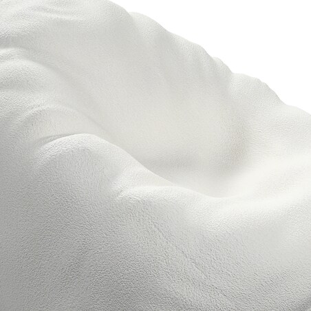 Worek do siedzenia Bowli, biały, Ø80 x 115 cm, Boucle