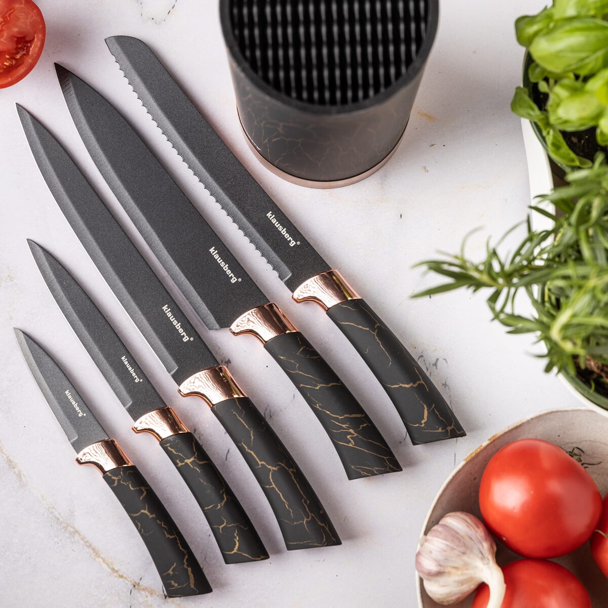 Zestaw noży kuchennych w bloku 5 elementów KLAUSBERG