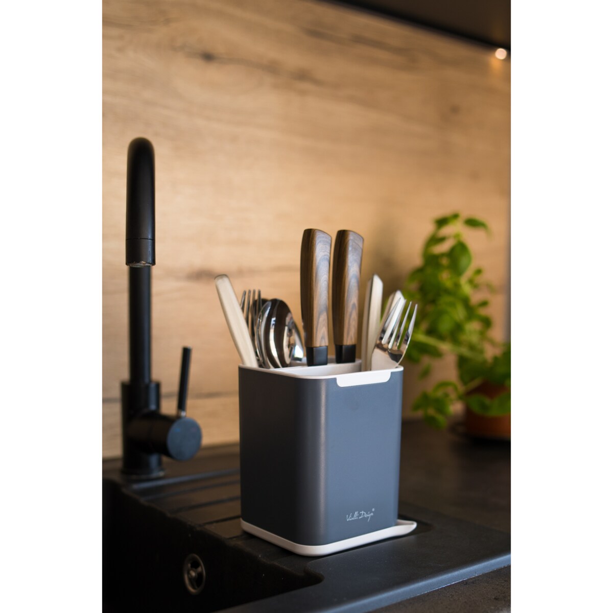 Ociekacz na sztućce Livio Duo szary 25622