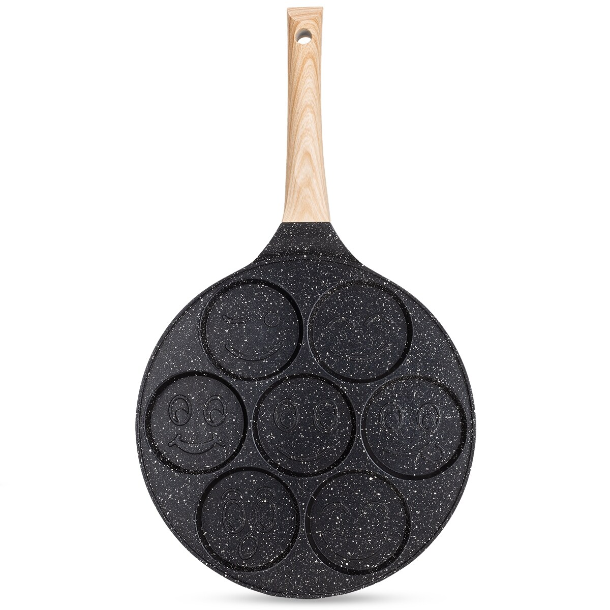 Marmurowa patelnia do pancakes naleśników jajek BUŹKI MINKI EMOTKI 26cm KAMILLE