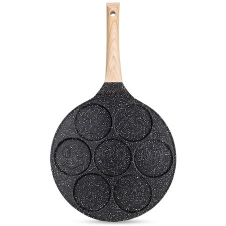 Marmurowa patelnia do pancakes naleśników jajek BUŹKI MINKI EMOTKI 26cm KAMILLE