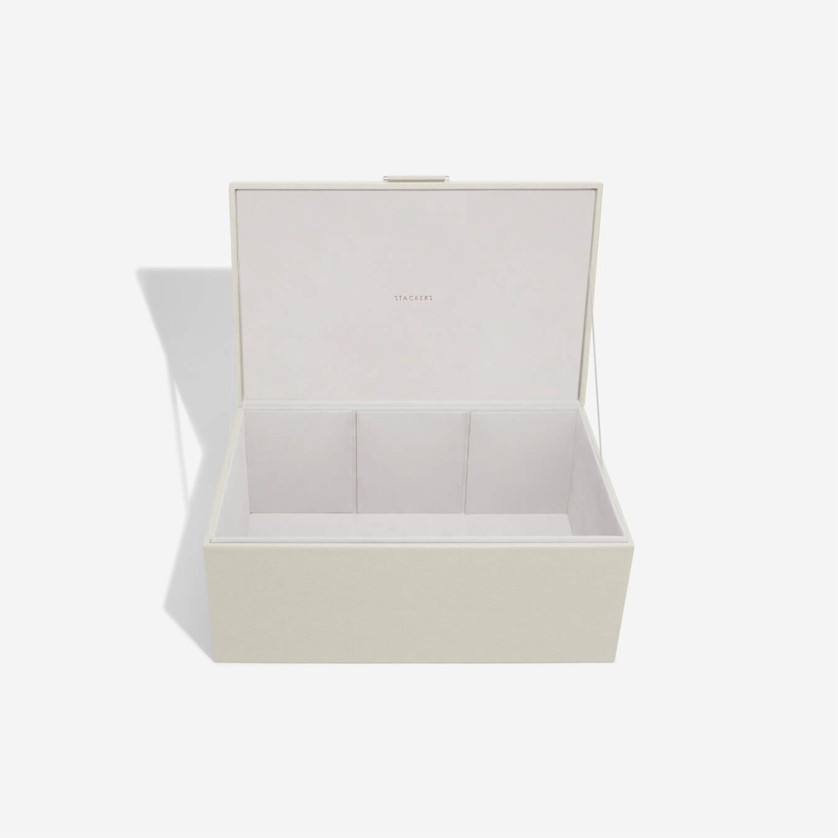 Pudełko do przechowywania Stackers 3 komorowe jasnobeżowe