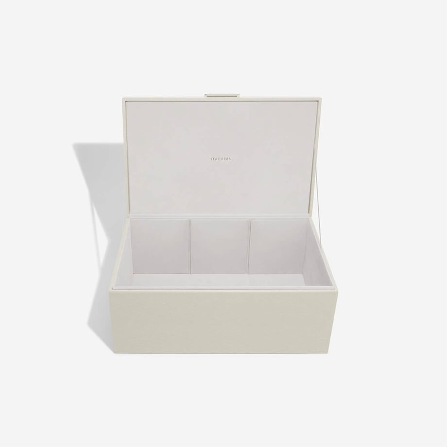 Pudełko do przechowywania Stackers 3 komorowe jasnobeżowe