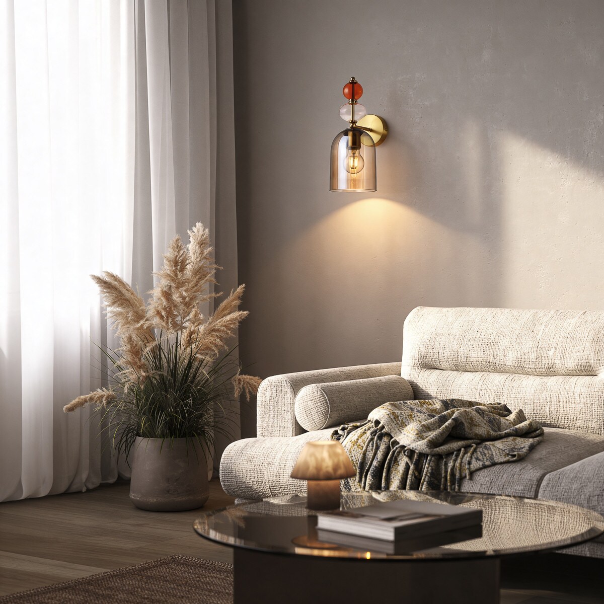 Kinkiet Light Prestige Tropea bursztynowy 1 x E27 1 szt.