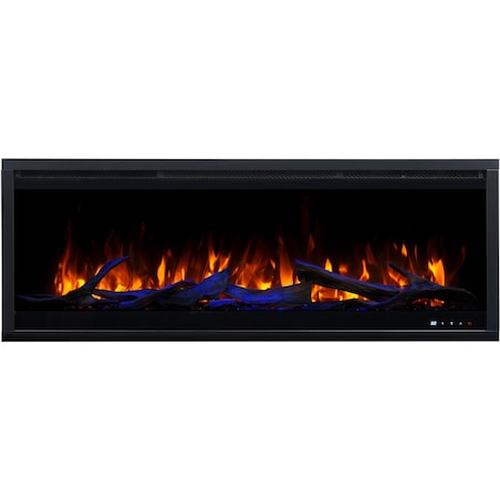 Kominek elektryczny AFLAMO Royal 3D 100 - ścienny i do zabudowy - 100x48x22 cm - kominek LED z funkcją grzania 750/1500 W