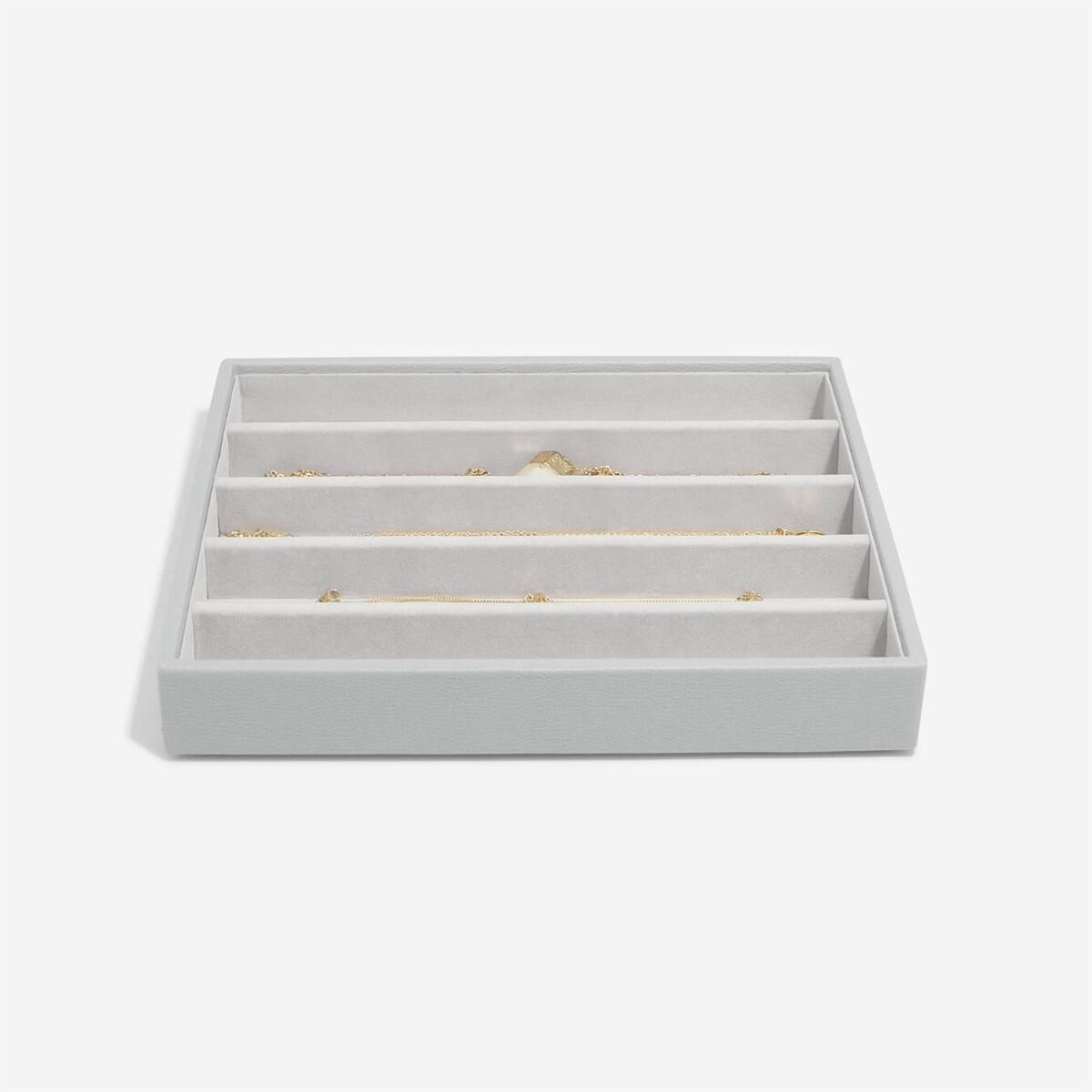 Szkatułka na biżuterię Stackers pięciokomorowa classic kamienna szarość