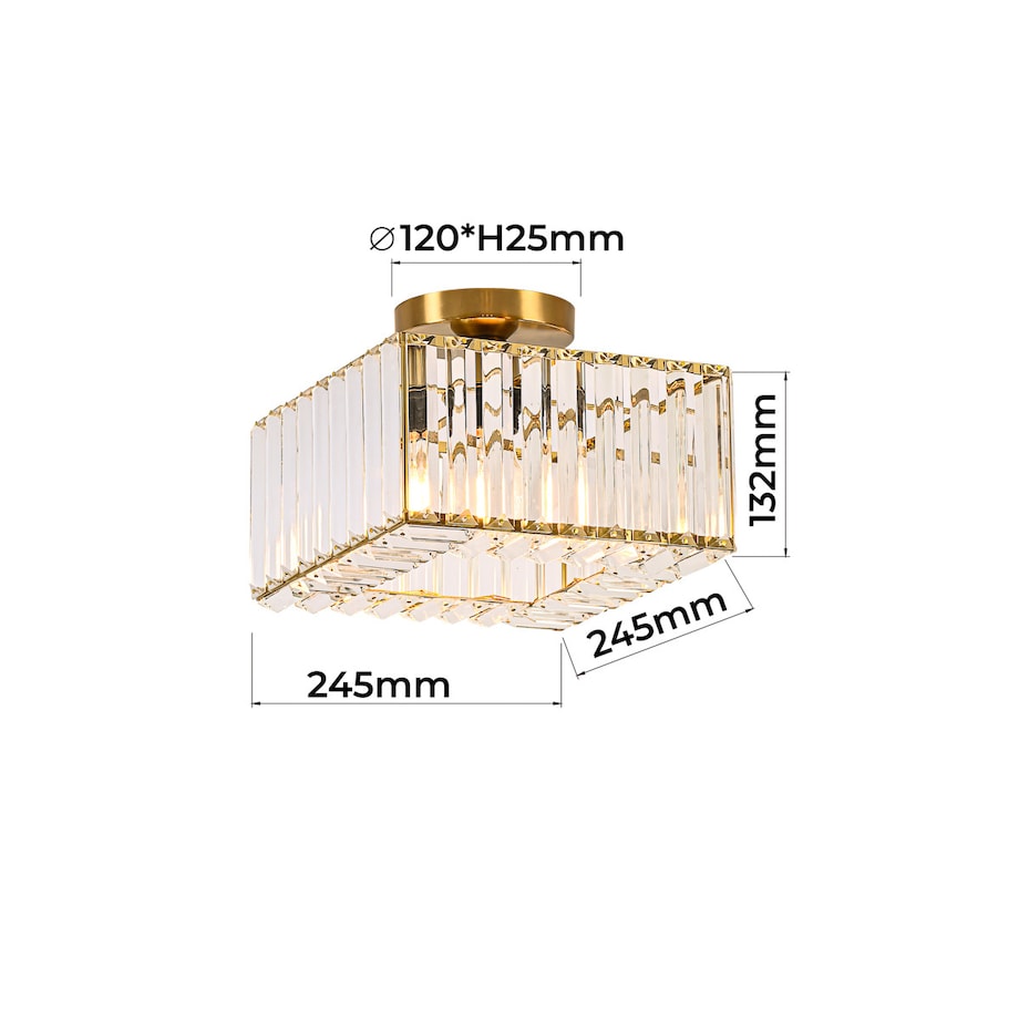 Plafon Light Prestige Vetro złoty 1 x E27 1 szt.