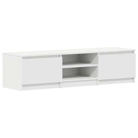 vidaXL Szafka pod TV, biała, 140x40x35,5 cm, materiał drewnopochodny