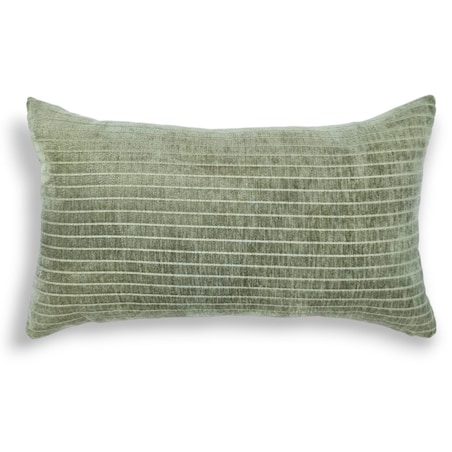 Zielona poduszka dekoracyjna w prążki 30x50 Lines