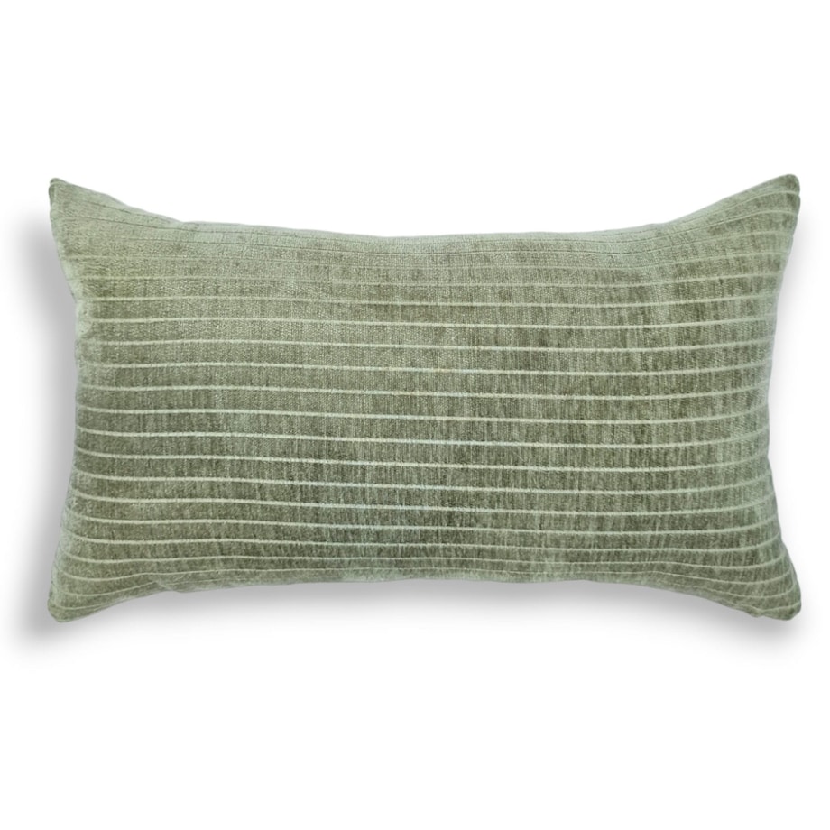 Zielona poduszka dekoracyjna w prążki 30x50 Lines