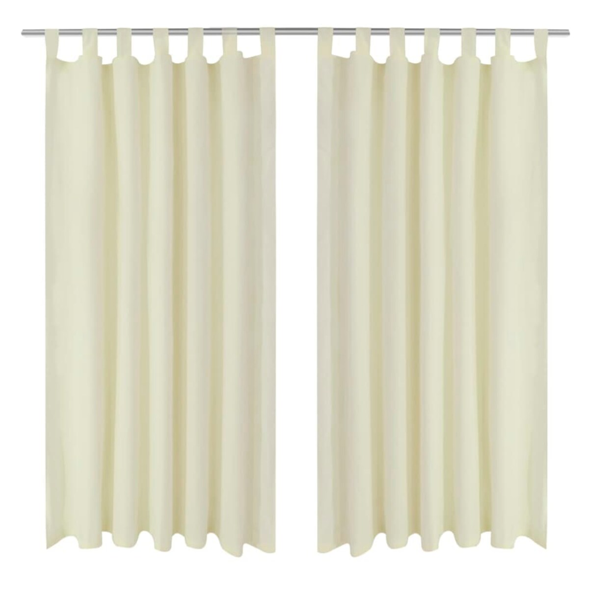 Kremowe atłasowe zasłony z pętelkami 2 szt. 140 x 175 cm