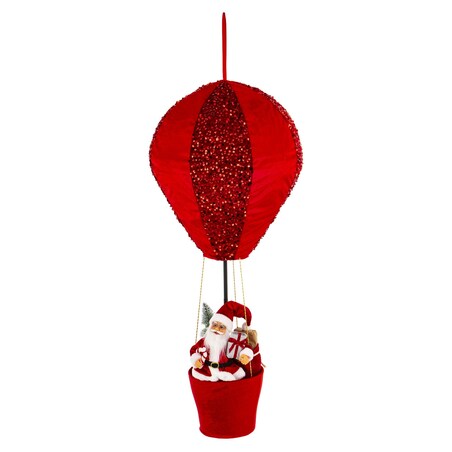Figurka - Mikołaj w balonie 95x37x37 cm BALOON czerwony
