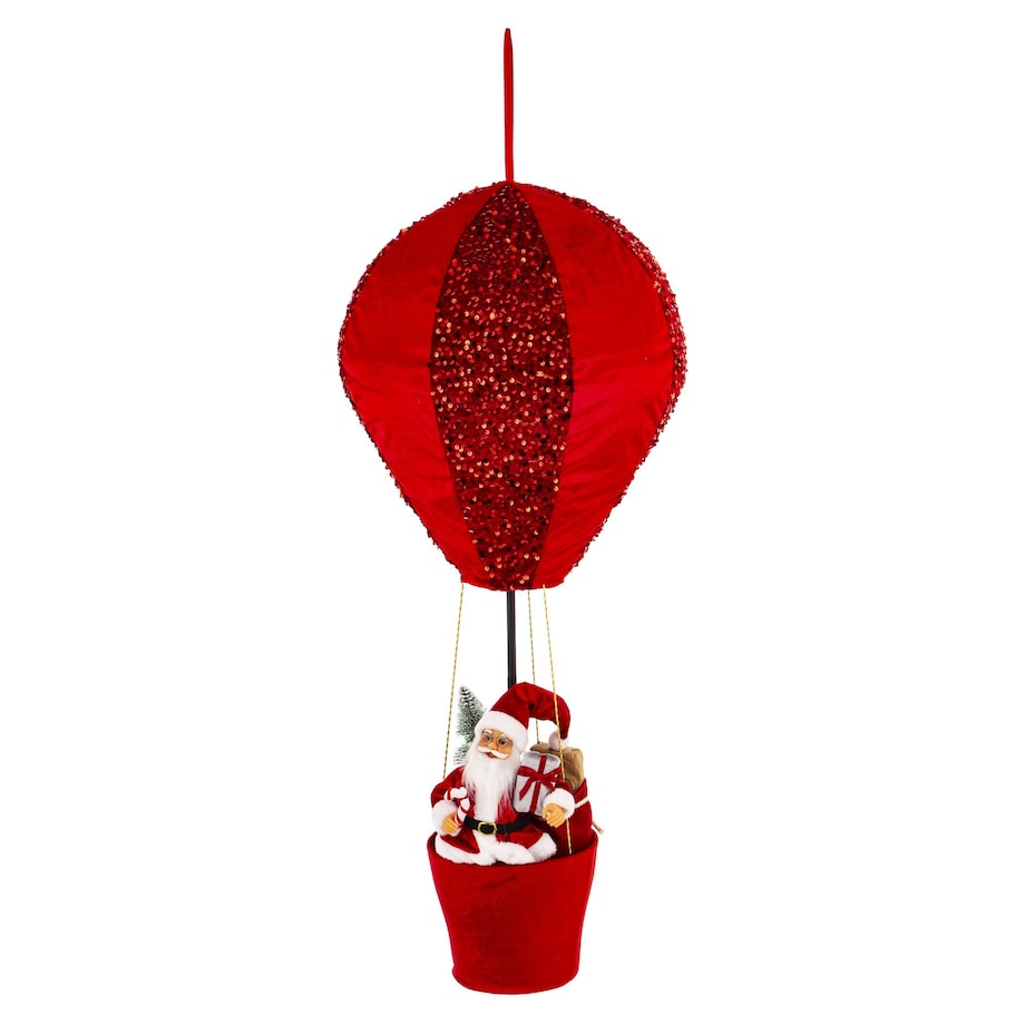 Figurka - Mikołaj w balonie 95x37x37 cm BALOON czerwony