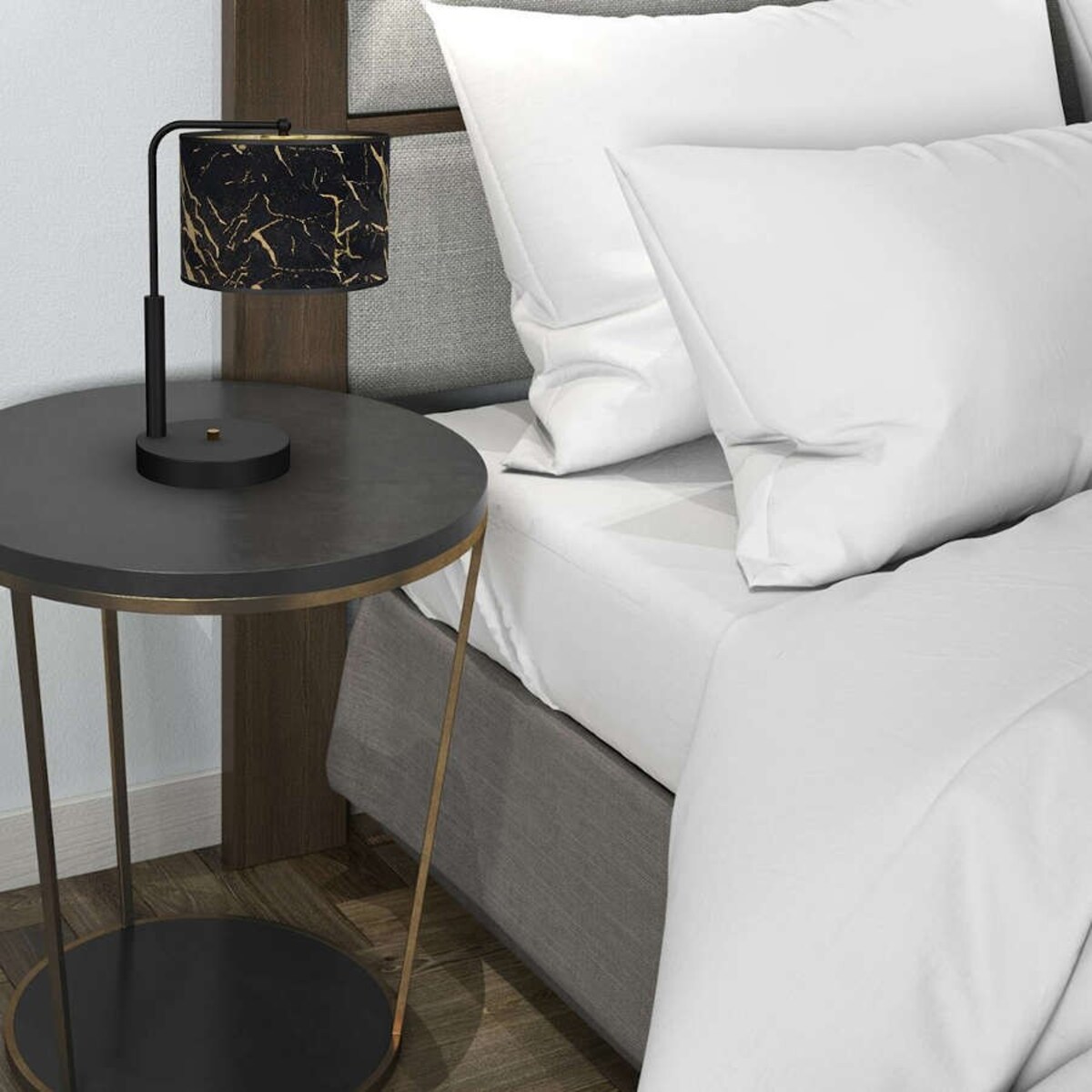 Stojąca lampa abażurowa SENSO MLP7299 Milagro stołowa czarna