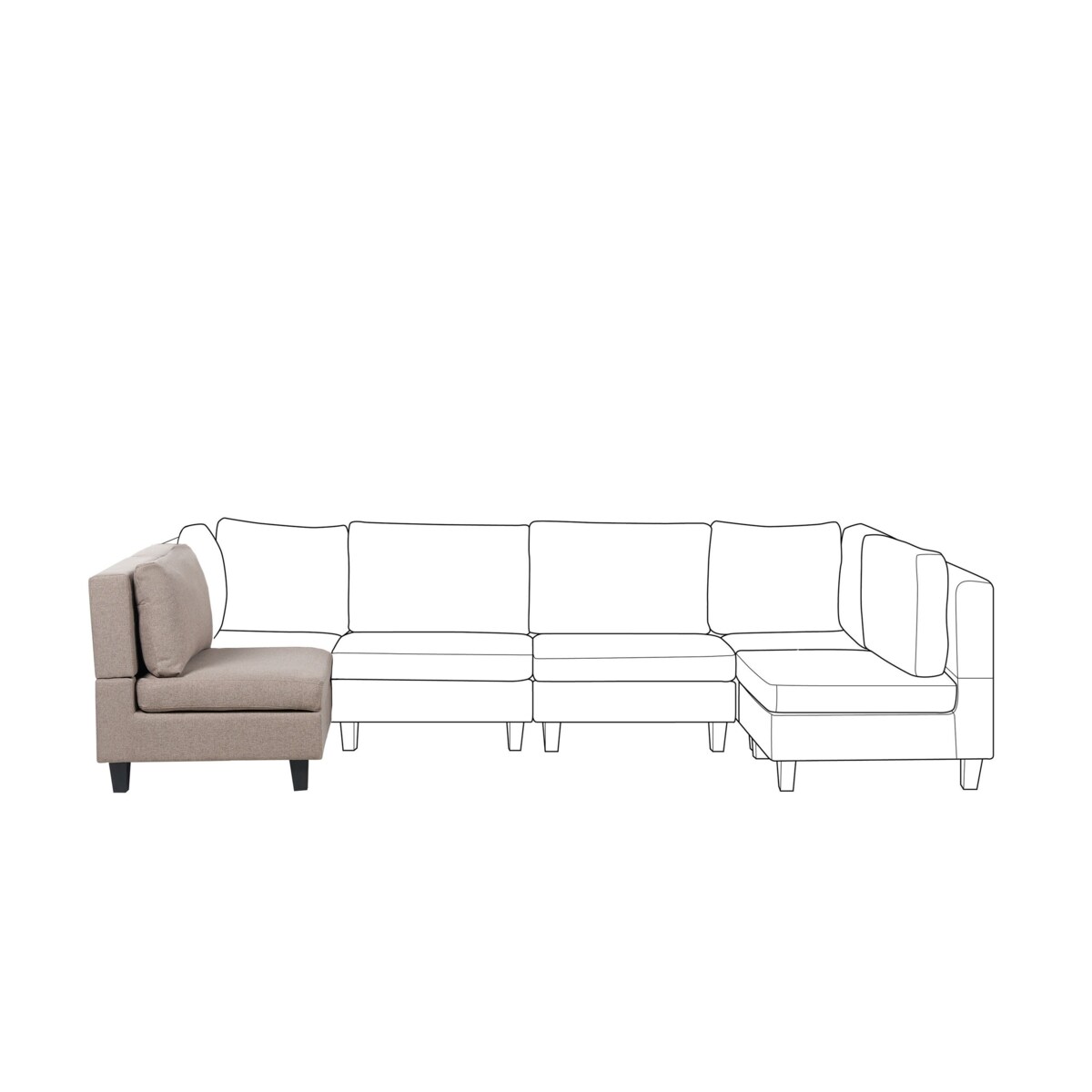 Moduł 1-osobowy brązowy UNSTAD