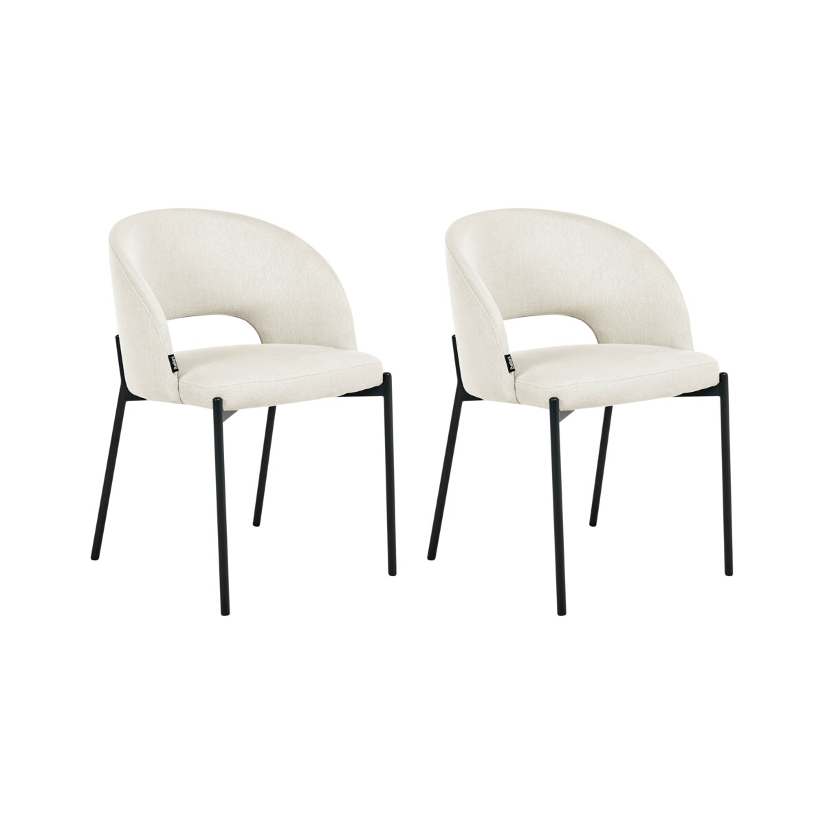 Zestaw 2 krzeseł do jadalni PENNY Jasnobeżowy