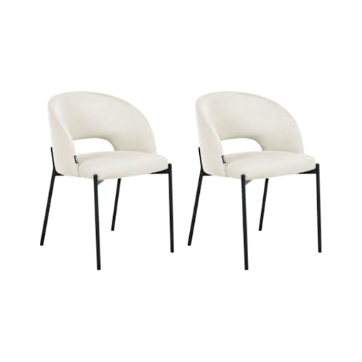 Zestaw 2 krzeseł do jadalni PENNY Jasnobeżowy