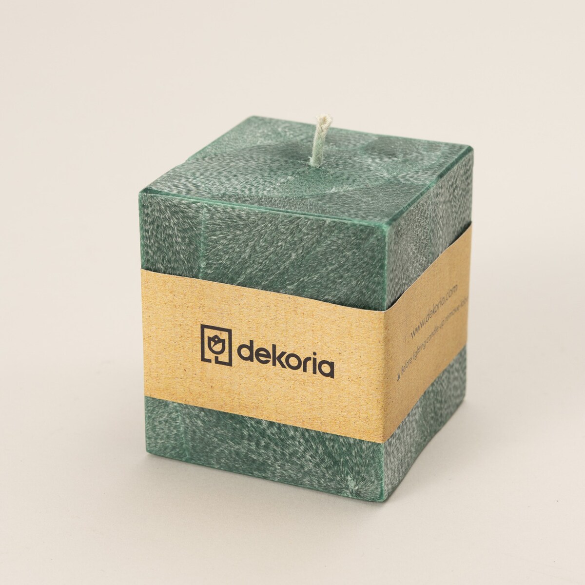 Świeca zapachowa palmowa kostka Your Happiness, 7,5x7,5x8,5 cm