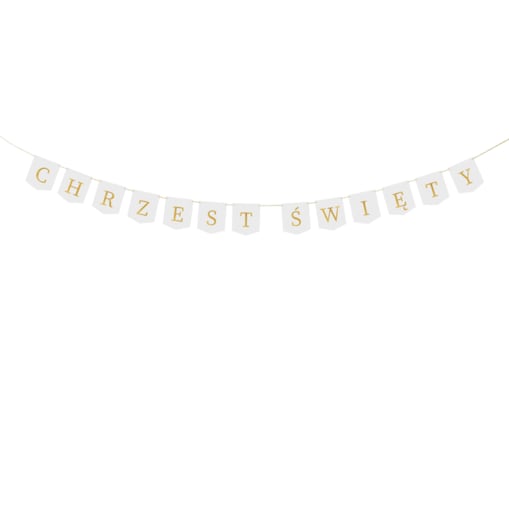 Baner ''Chrzest Święty'', 2 m, biały