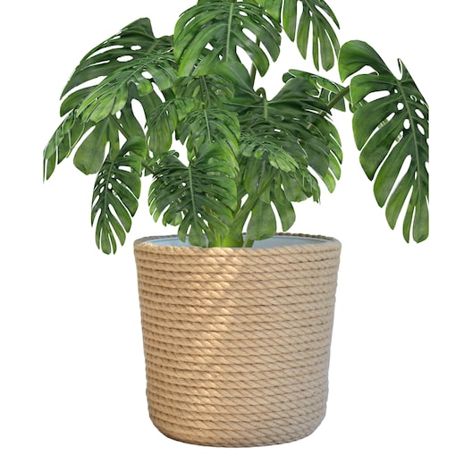 29 BOHO jutowa osłonka na doniczkę koszyk naturalny lina z trawy plecionej JUTA styl skandynawski etno loft wzór 29/210