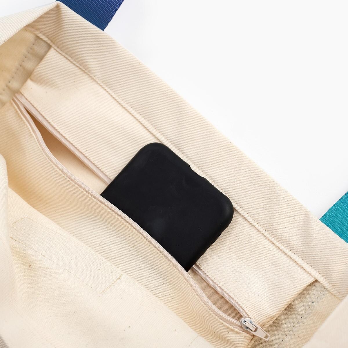 Torba płócienna "Under my ombrella" turkus