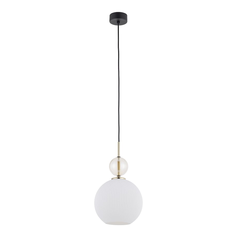 Lampa Wisząca Tk Lighting Sophia Big E27 Biały Klosz Koniakowa Kulka
