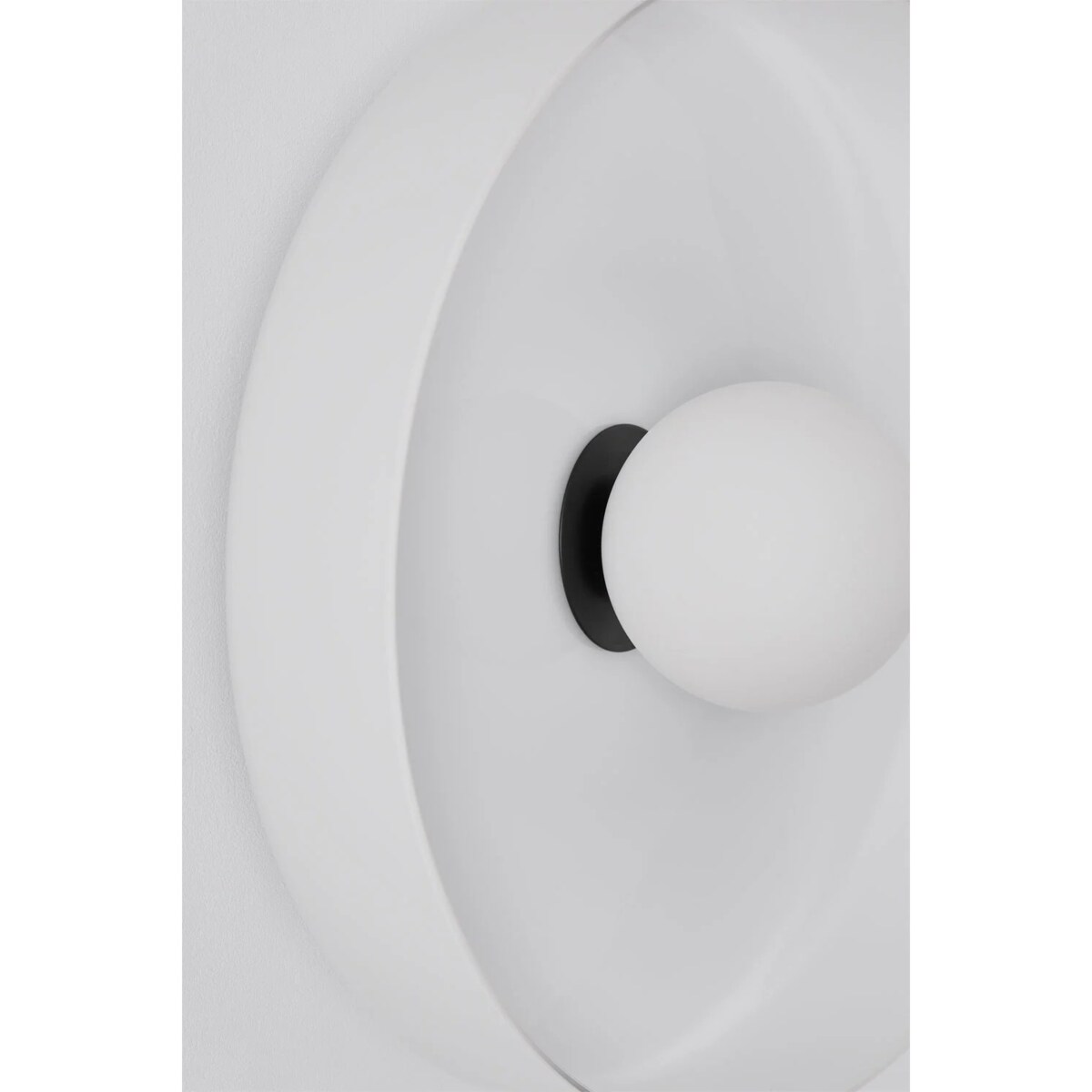 Kinkiet szklany Jaxal biało-czarny Ø35 cm