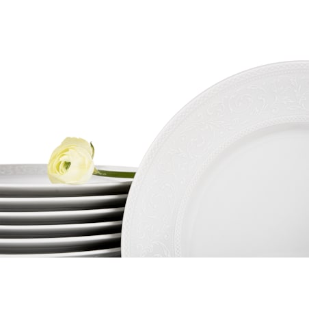 Zestaw obiadowy 6os. (18 el.) AMELIA BIAŁA KORONKA