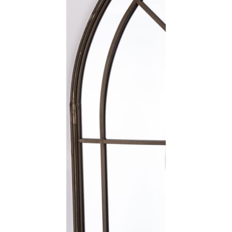 Lustro okno ze złotymi szprosami metalowe 175x80,5x2,5 cm SPECCHIO