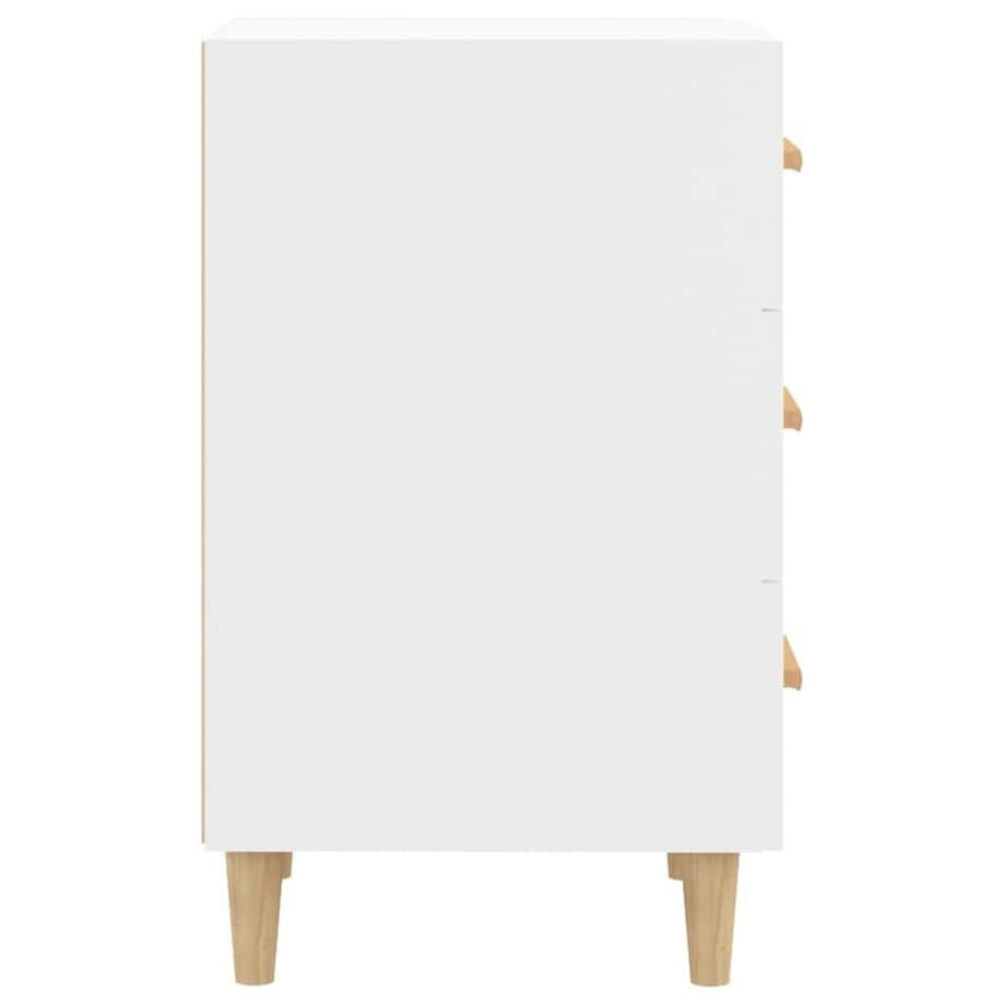 vidaXL Szafka nocna, biała, 40x40x66 cm, materiał drewnopochodny