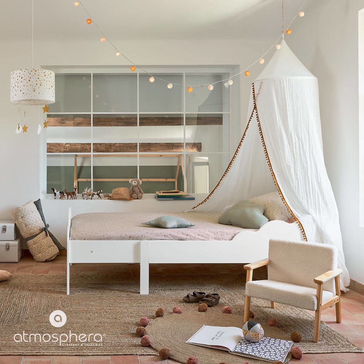 Lampa do pokoju dziecięcego Chmurka i gwiazdki, Ø 30 cm