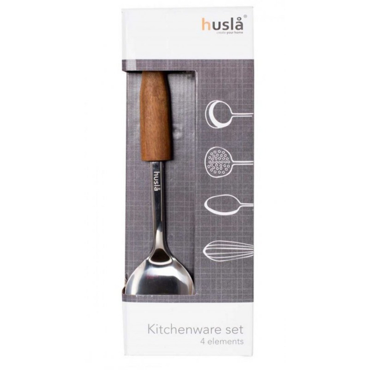 Zestaw Przyborów Kuchennych Husla Drewno Akacjowe 73952