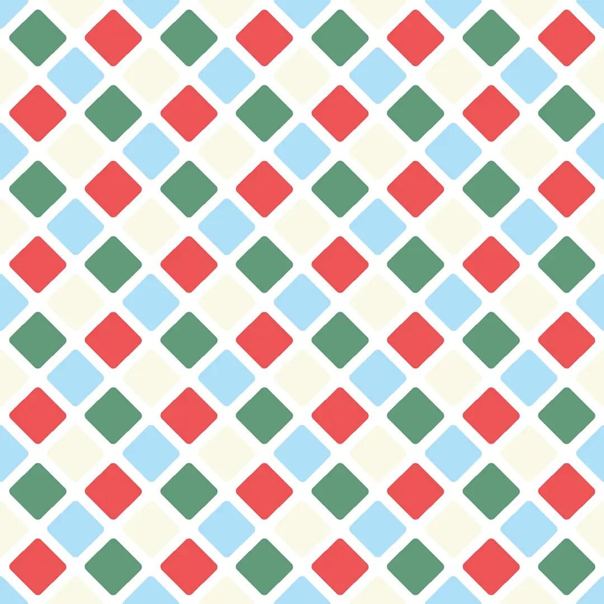 Poduszka świąteczna na krzesło - Kolorowe romby