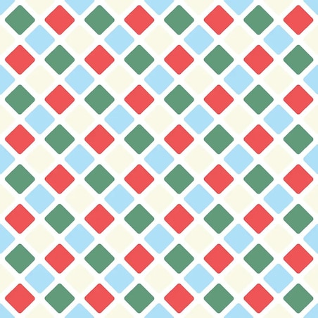 Poduszka świąteczna na krzesło - Kolorowe romby