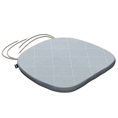 Poduszka na krzesło Bartek, szaro-srebrne romby, 40 x 37 x 2,5 cm, Sunny