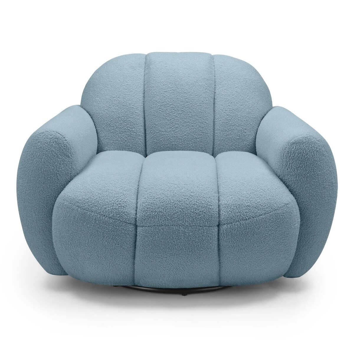 Fotel obrotowy 77x106x85 PALLASS bouclé niebieski