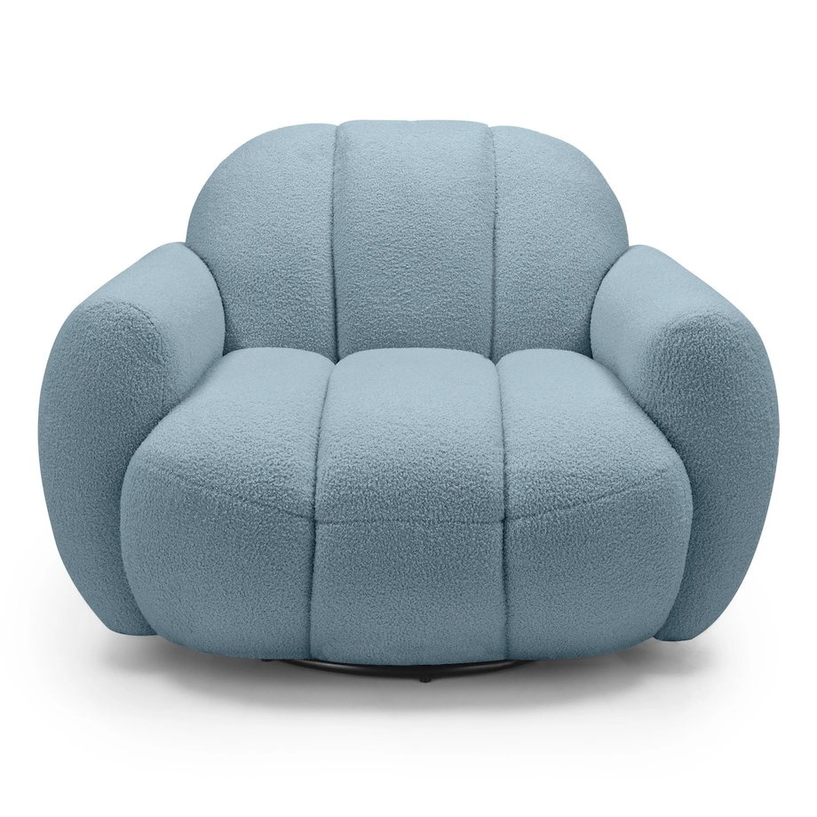 Fotel obrotowy 77x106x85 PALLASS bouclé niebieski