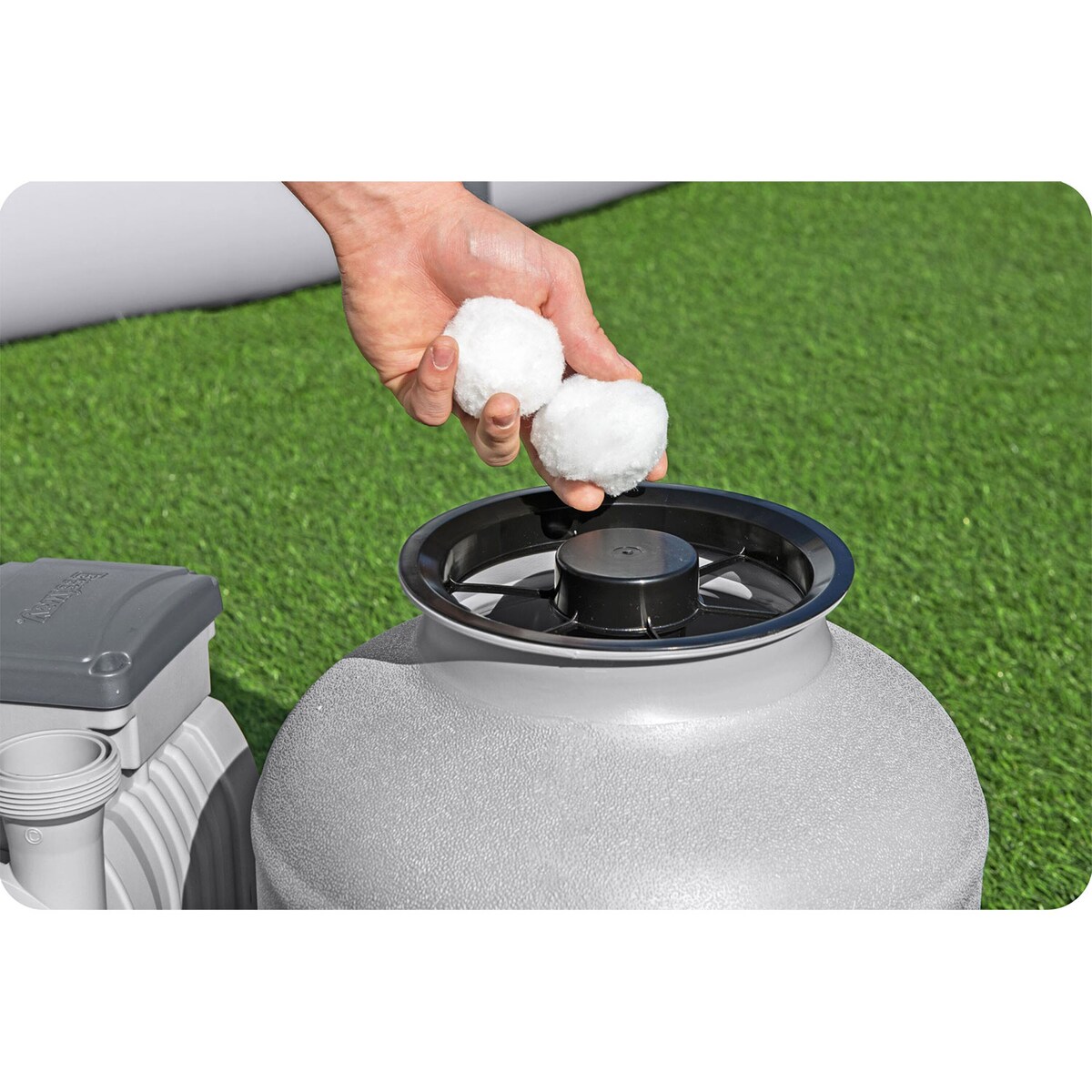 Pompa piaskowa do basenu filtr Bestway 8327 l/h + kulki filtracyjne