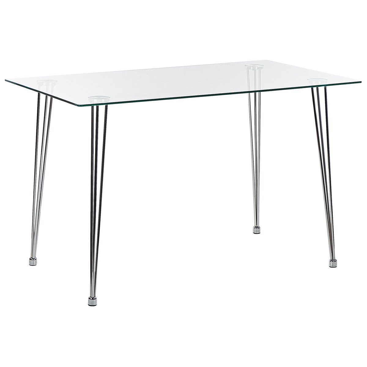 Stół do jadalni WINSTON Srebrny 120 cm 70 cm Szkło hartowane