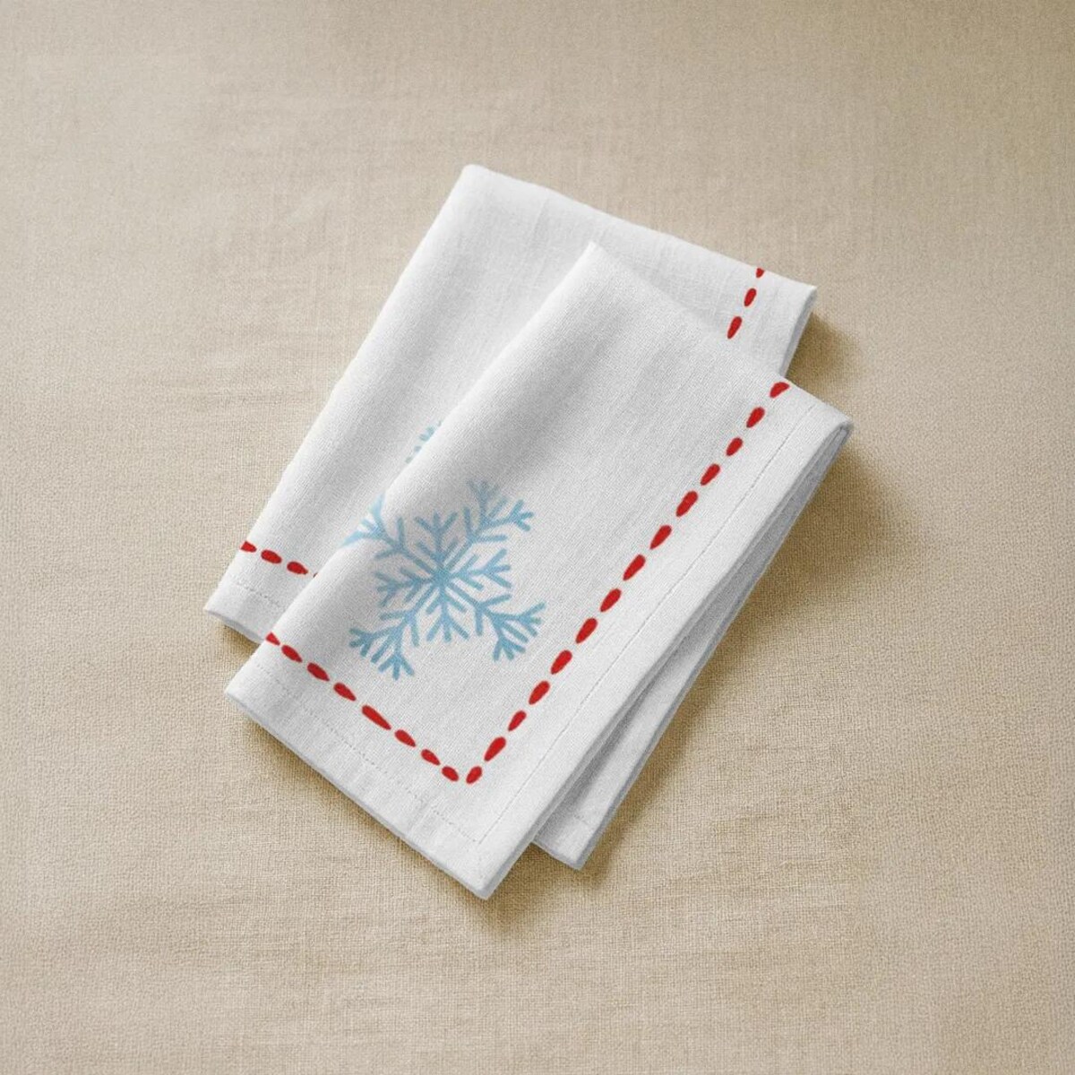 Serwetki świąteczne - Minimalistyczna śnieżynka (2szt.)