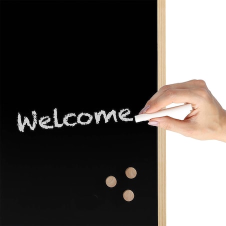 Tablica Kredowa magnetyczna Czarna z Ramką 60 x 40 na Ścianę do Zawieszenia