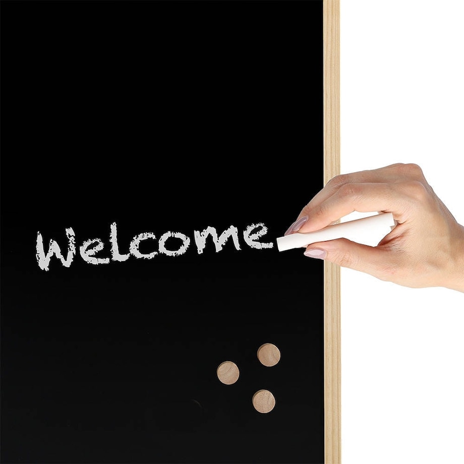 Tablica Kredowa magnetyczna Czarna z Ramką 60 x 40 na Ścianę do Zawieszenia